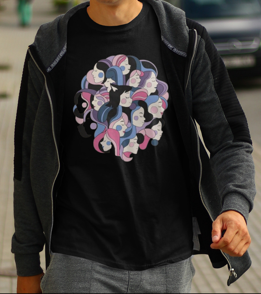 Women’s Day Mewtripled Multicolored T-Shirt