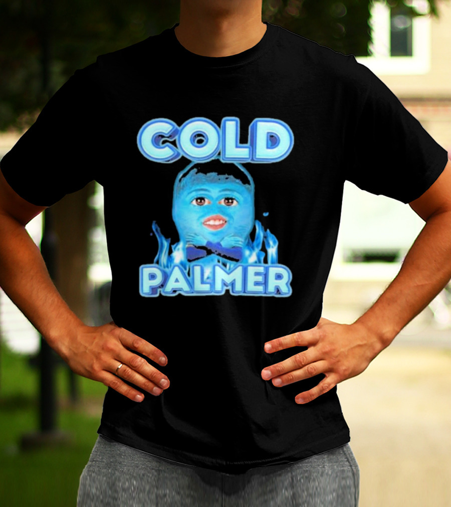 Cold Palmer Frozen Face With Blue Flames T-Shirt