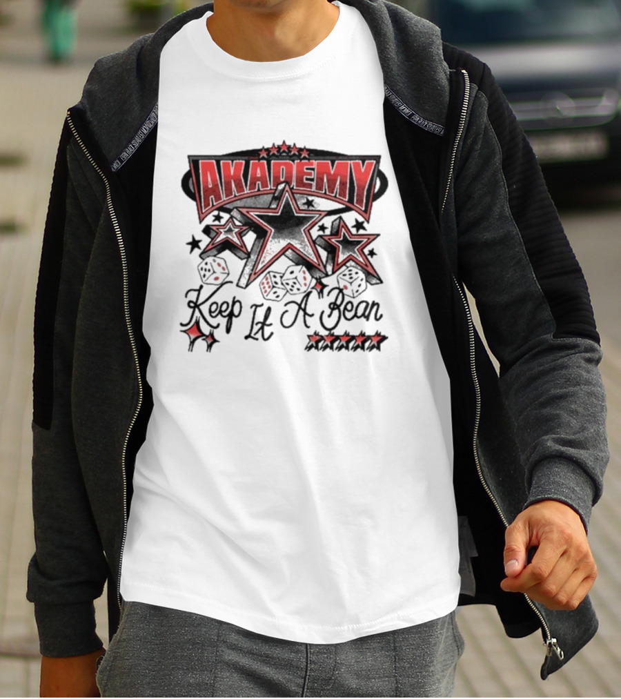 AKADEMY Keep It A Bean Dice And Stars T-Shirt