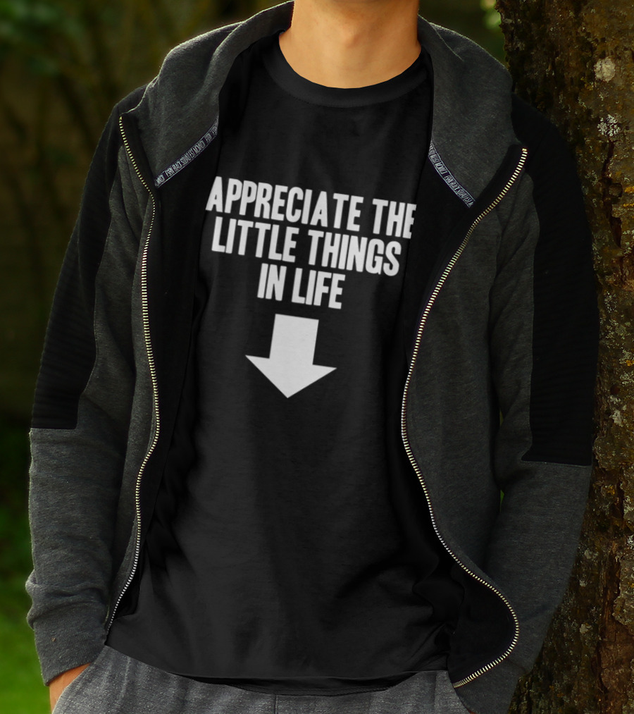 Appreciate The Little Things In Life Down Arrow T-Shirt