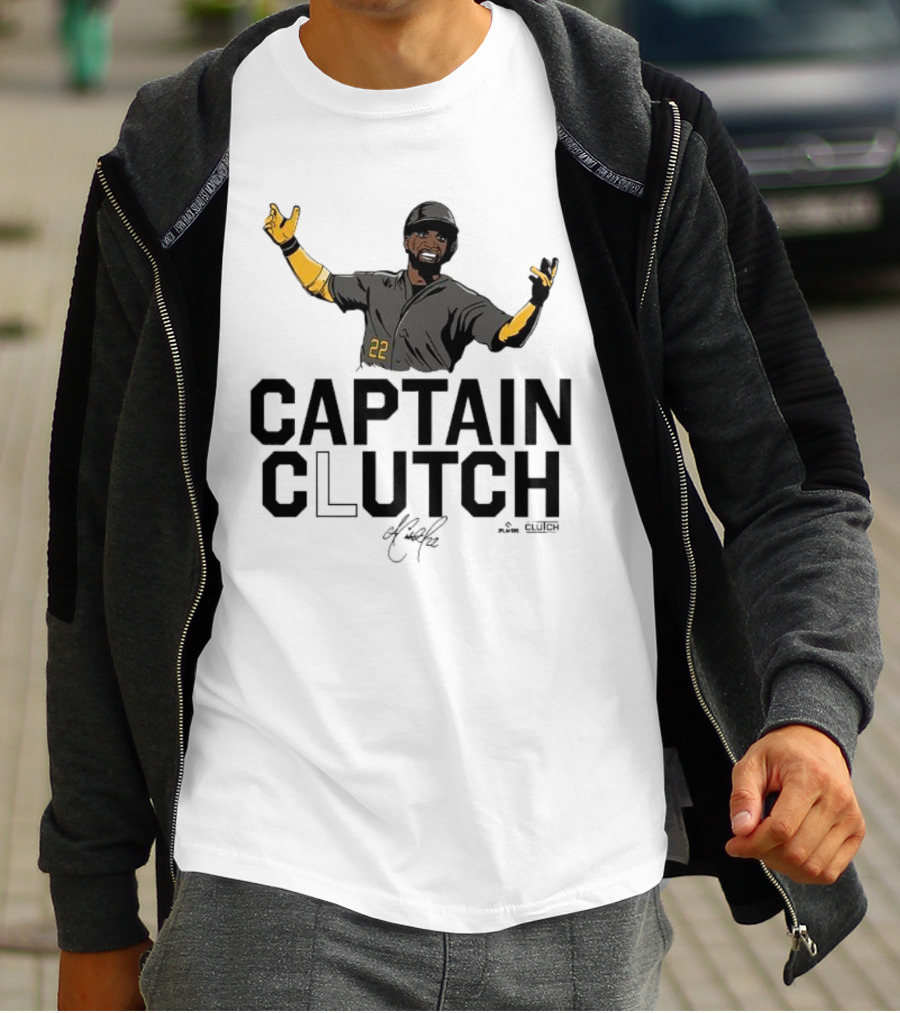 Captain Clutch Andrew McCutchen 22 Signature Gesture T-Shirt
