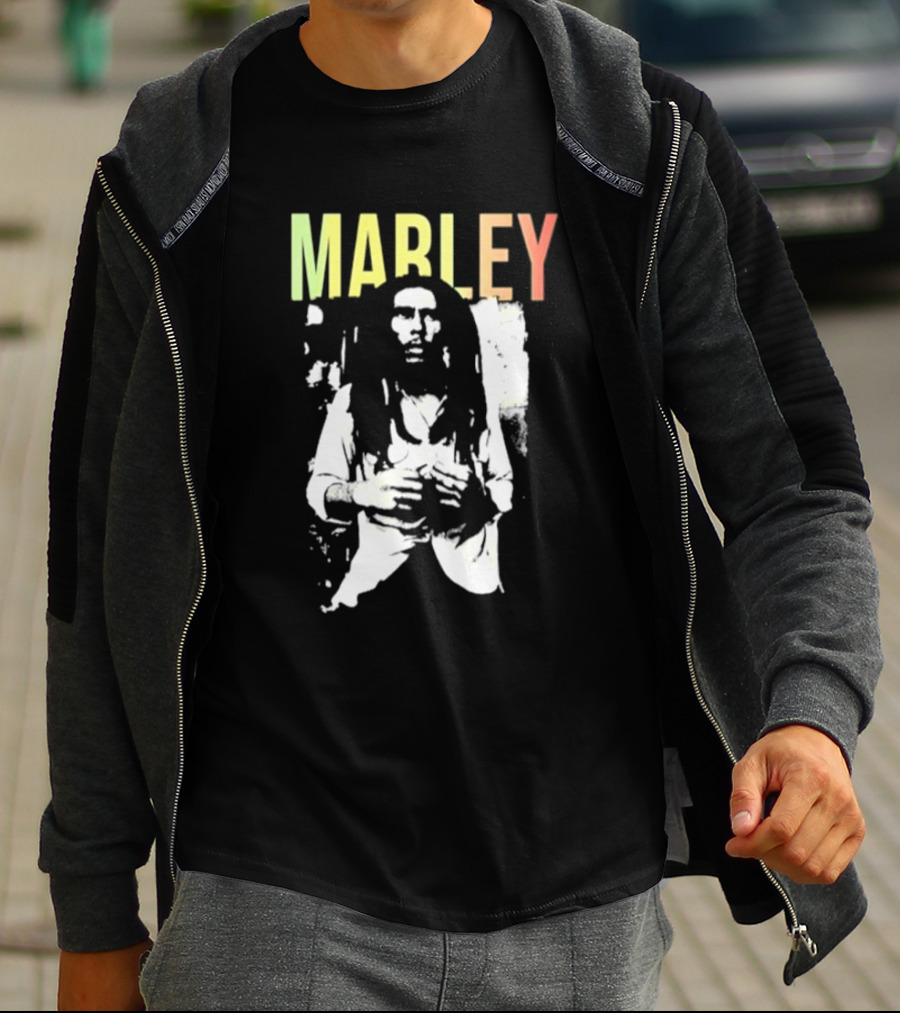 MARLEY Bob Marley Band Iconic Reggae Legend T-Shirt