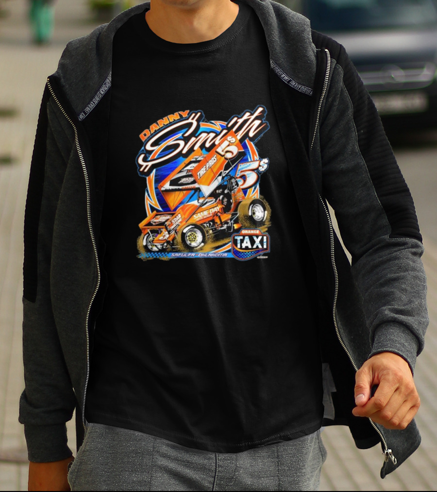 Danny Smith Tire Pros Same Day Sapulpa Oklahoma Orange Taxi Racing 5 T-Shirt