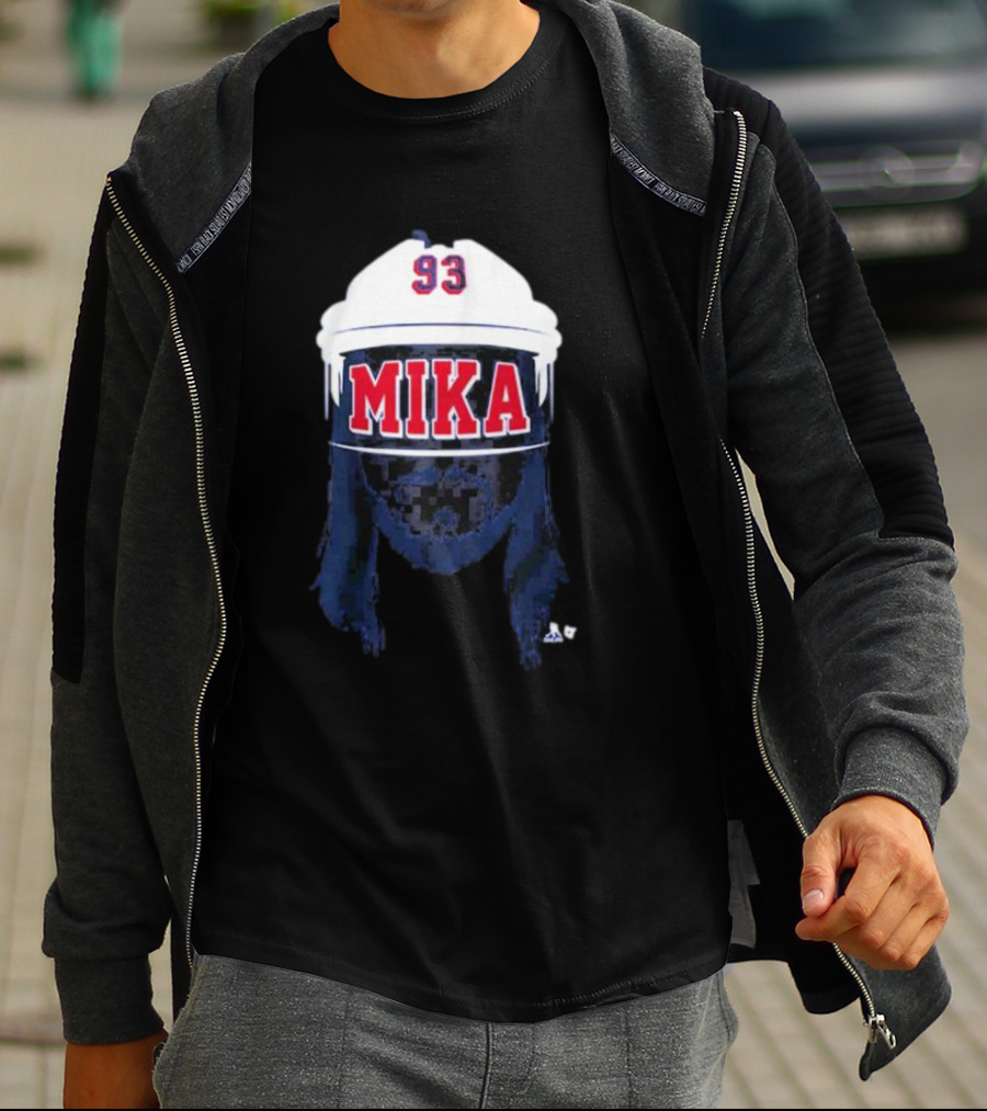 Mika Zibanejad 93 Mika Hockey Helmet T-Shirt