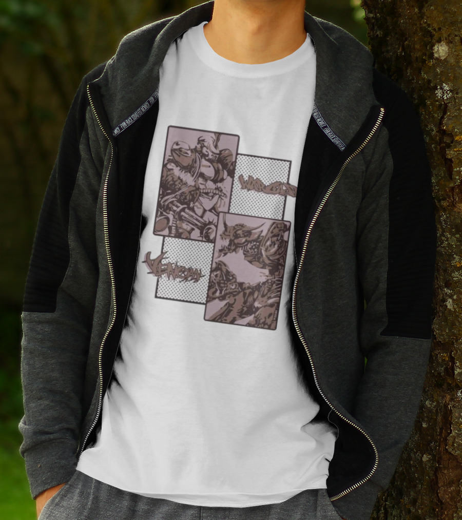 Wargasm Venom Showdown Battle Panels T-Shirt