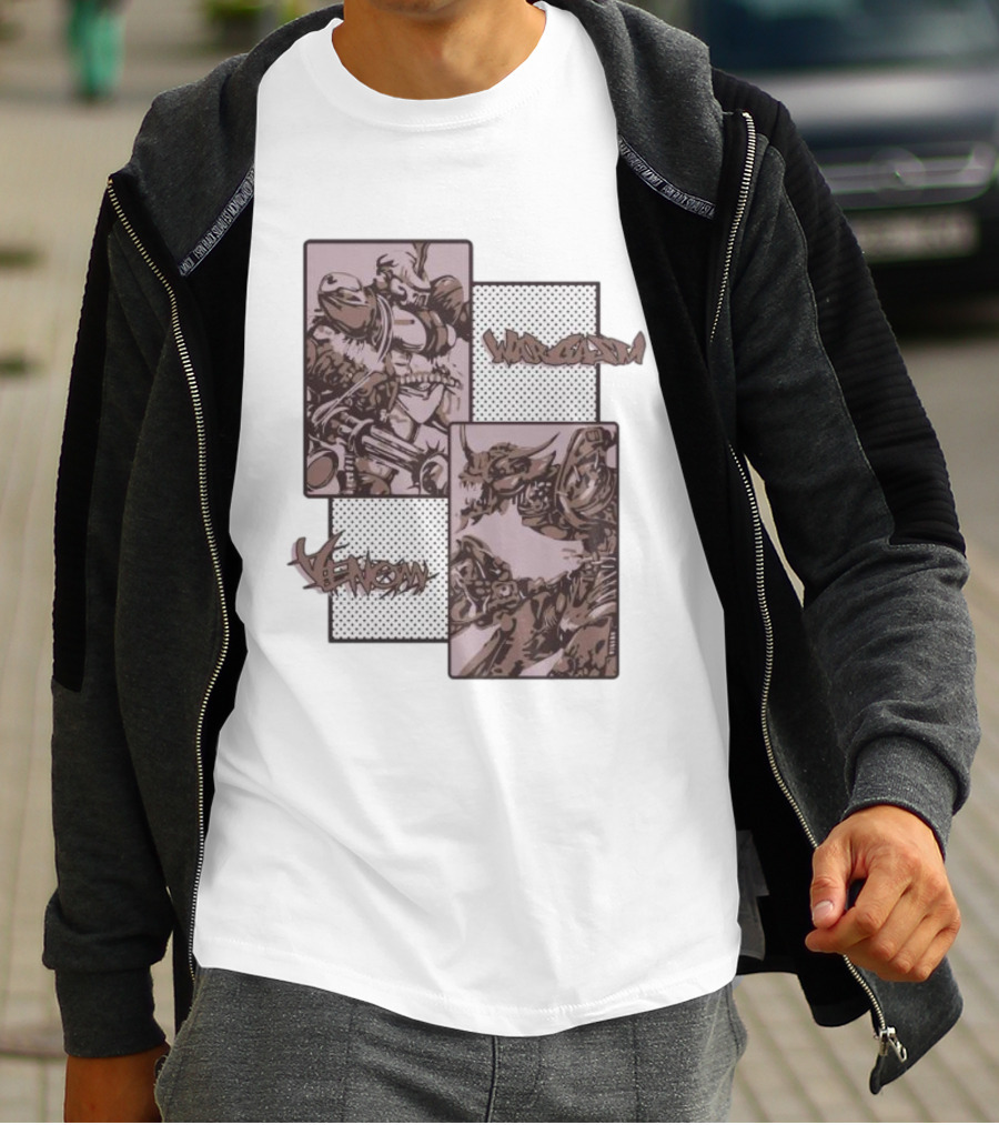 Wargasm Venom Showdown Battle Panels T-Shirt