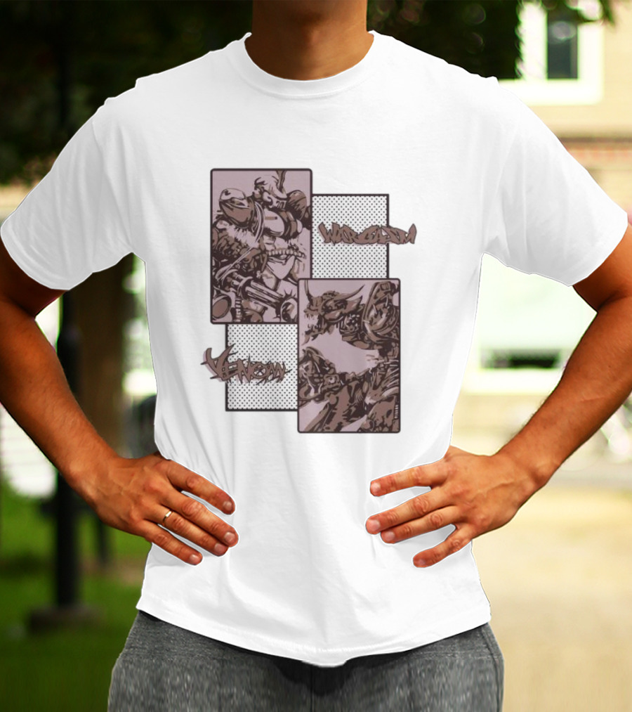 Wargasm Venom Showdown Battle Panels T-Shirt