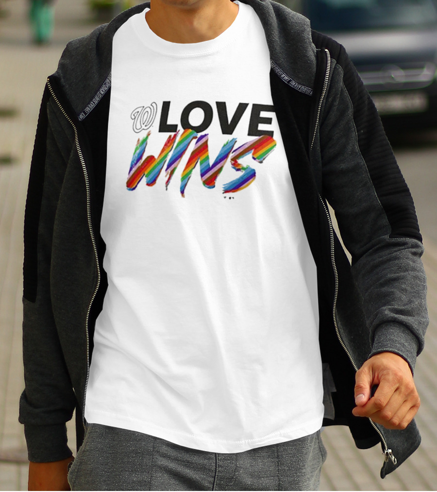 Washington Nationals Love Wins Rainbow Pride Colors T-Shirt