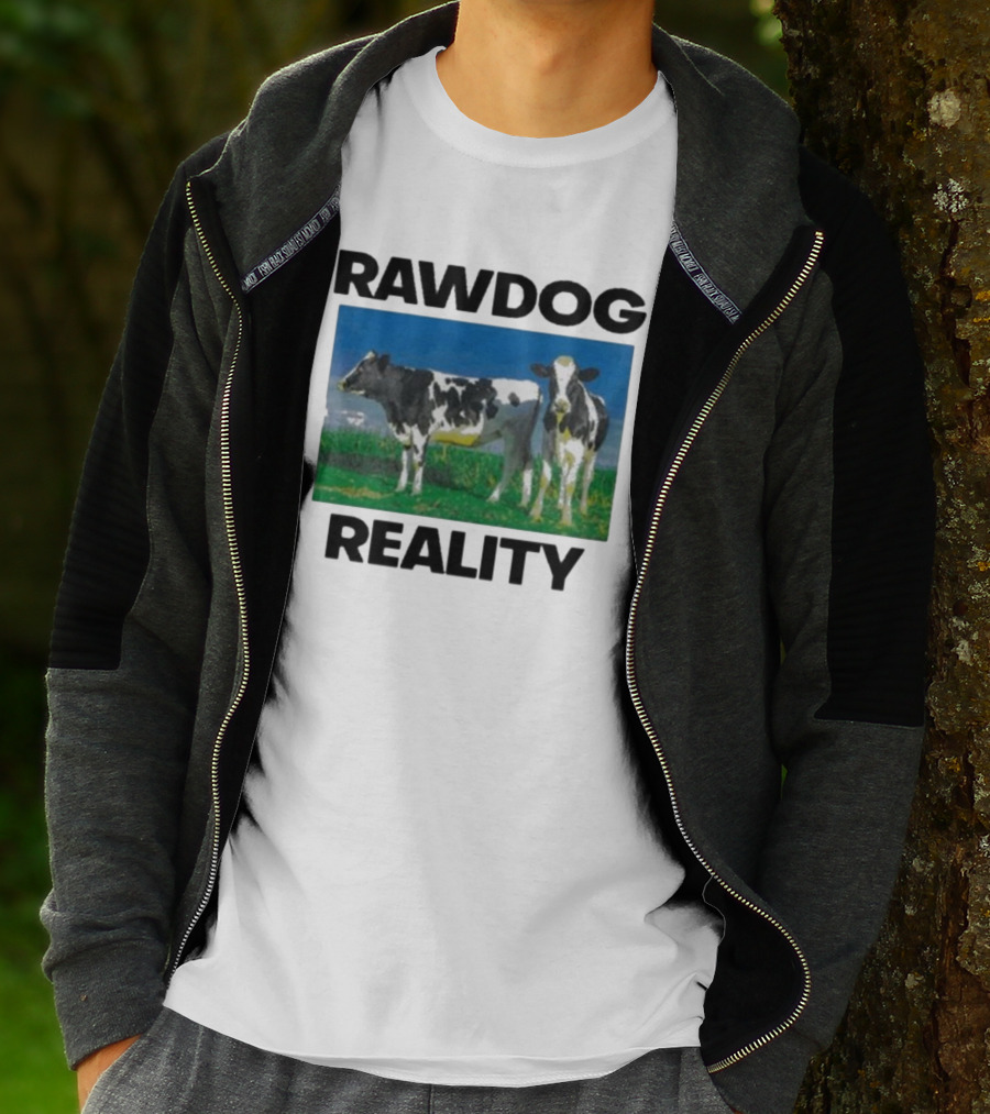 Findsleeptees Rawdog Reality Cows In Green Pasture T-Shirt