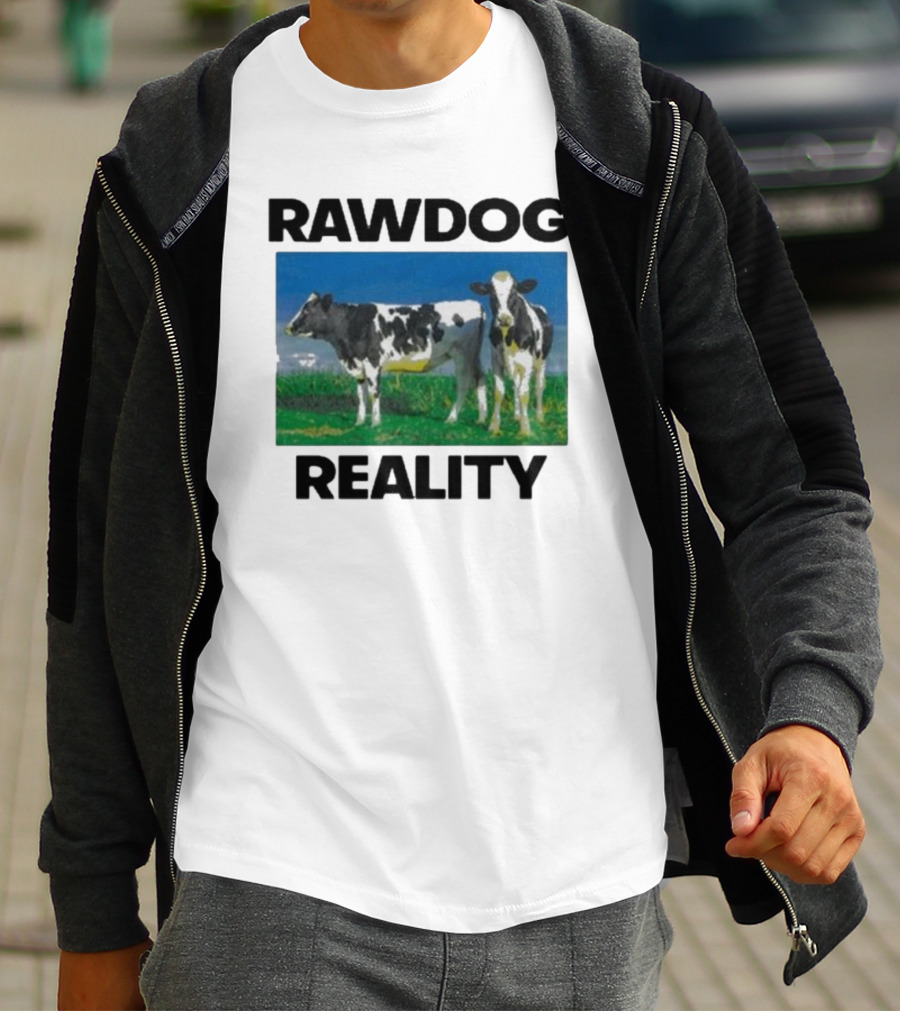 Findsleeptees Rawdog Reality Cows In Green Pasture T-Shirt
