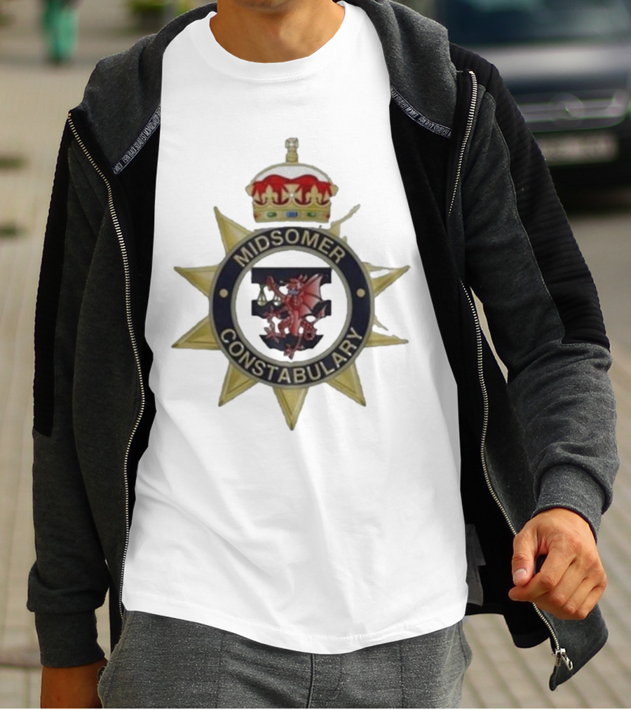 Midsomer Constabulary Badge With Crown And Dragon Emblem T-Shirt