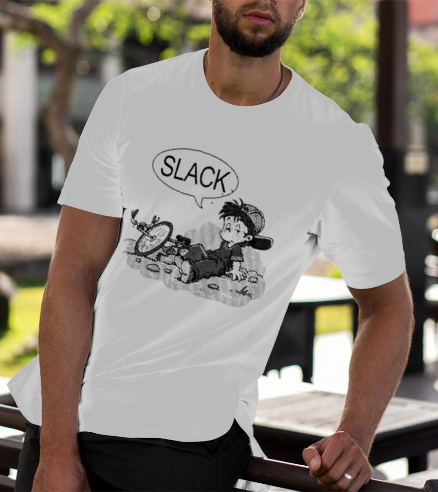 Slack Magazine Slack Biker Comic Character T-Shirt