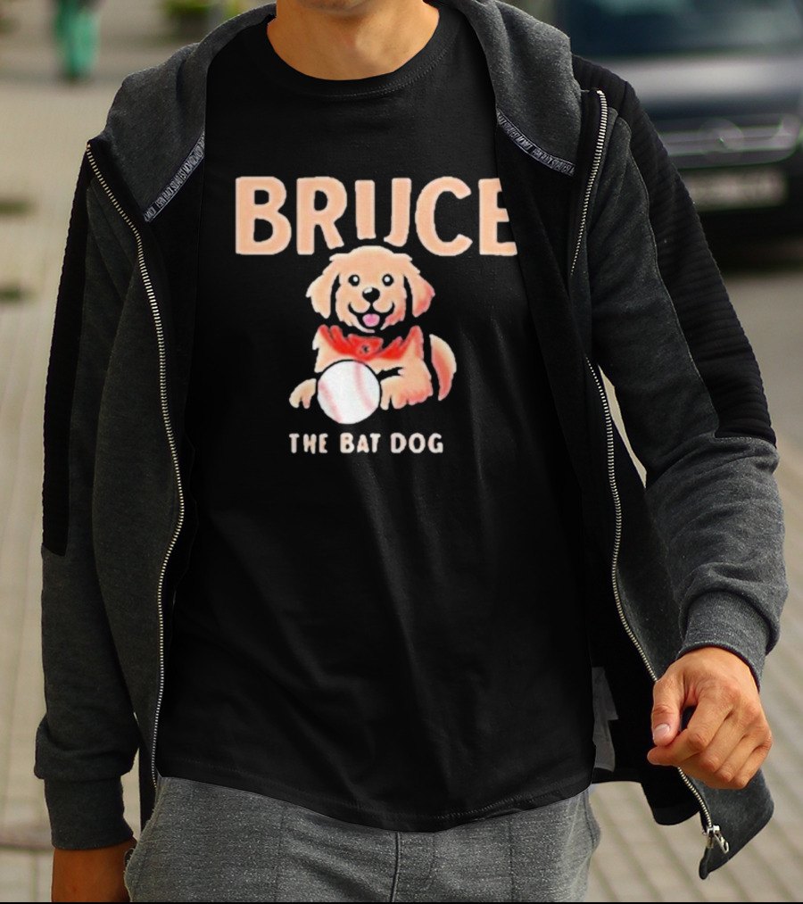 Bruce The Bat Dog Baseball Pup T-Shirt