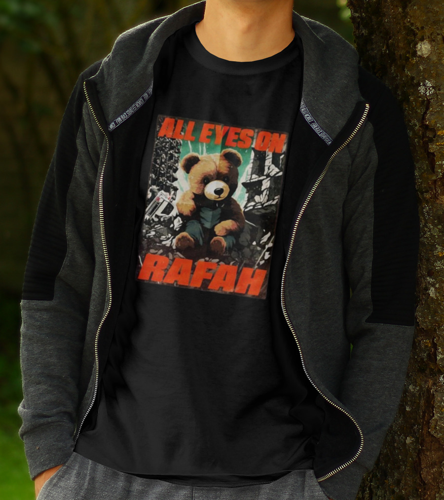 All Eyes On Rafah Bear Amidst Urban Rubble T-Shirt