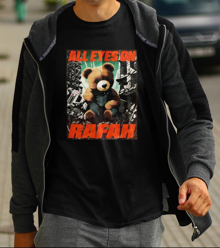 All Eyes On Rafah Bear Amidst Urban Rubble T-Shirt