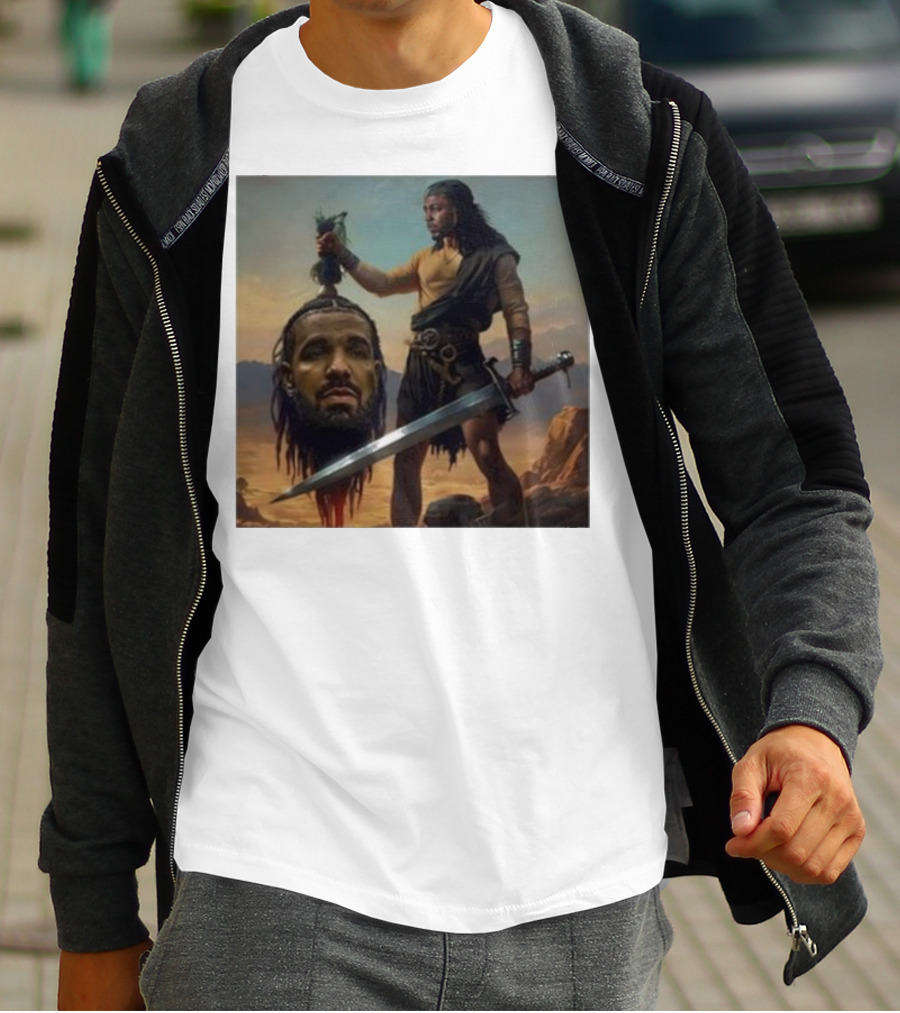Hermainem Kendrick Holding Drake’s Head In Epic Scene T-Shirt