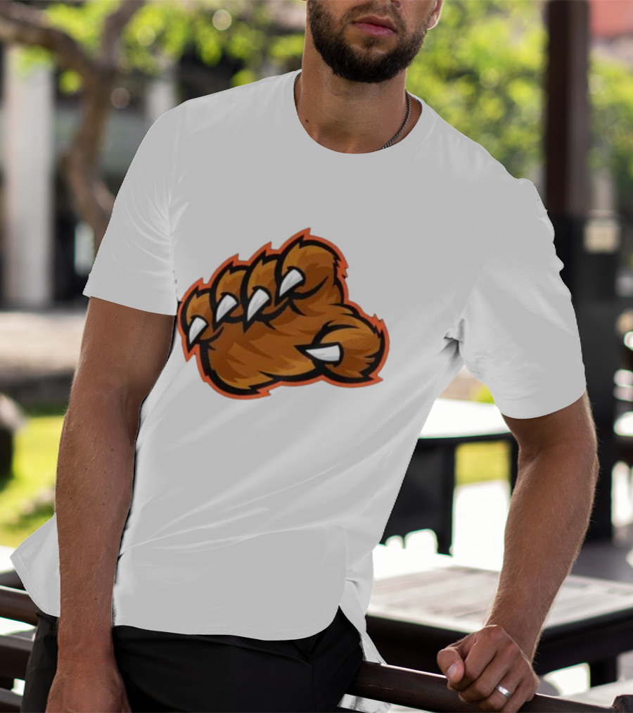 Chicago Bears The Claw Paw Logo Retro Football Fan Gear T-Shirt