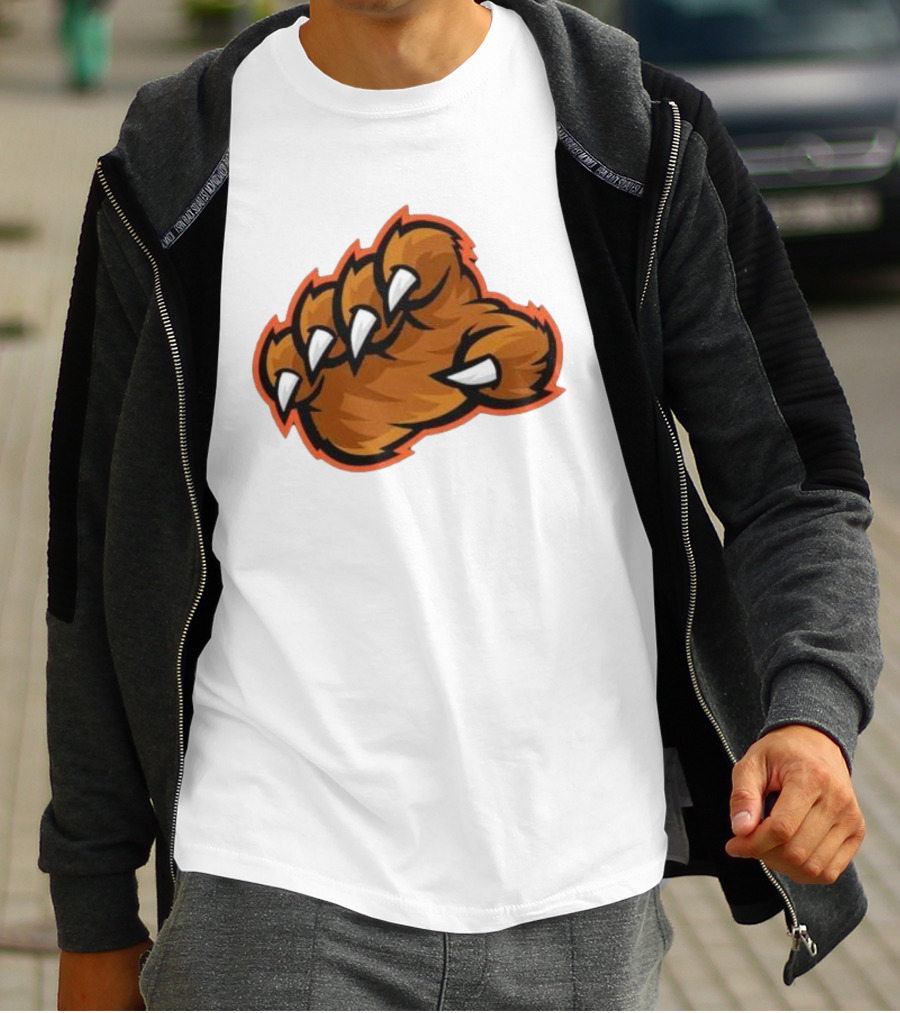 Chicago Bears The Claw Paw Logo Retro Football Fan Gear T-Shirt