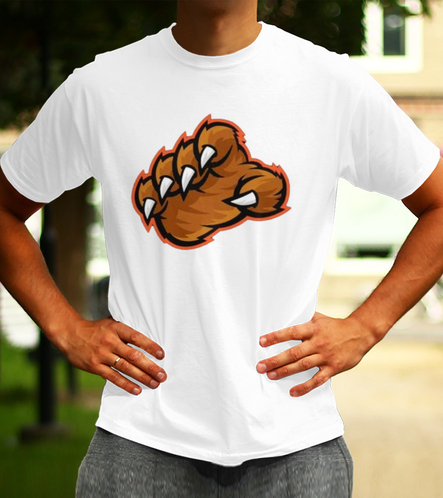 Chicago Bears The Claw Paw Logo Retro Football Fan Gear T-Shirt