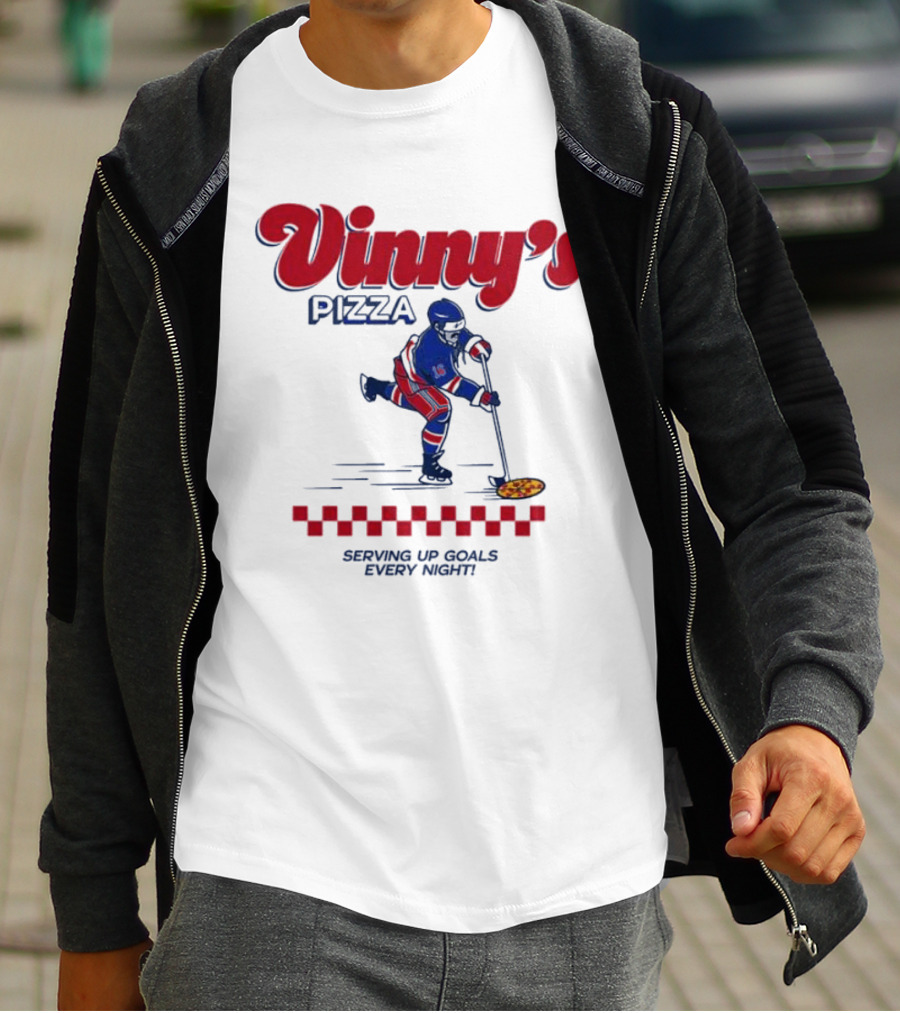 Vinny’s Pizza Hockey Serving Up Goals Every Night T-Shirt