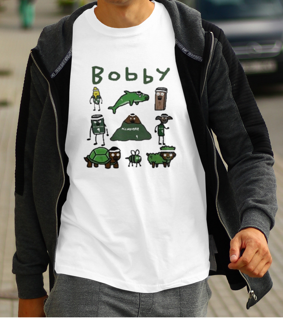 Bobby Milwaukee Nine Characters With Animals And Mountain T-Shirt