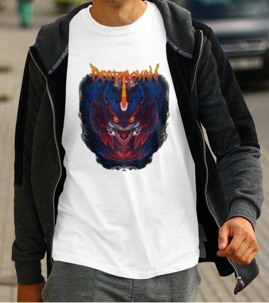 Cavitycolors Destoroyah Fiery Monster Graphics T-Shirt