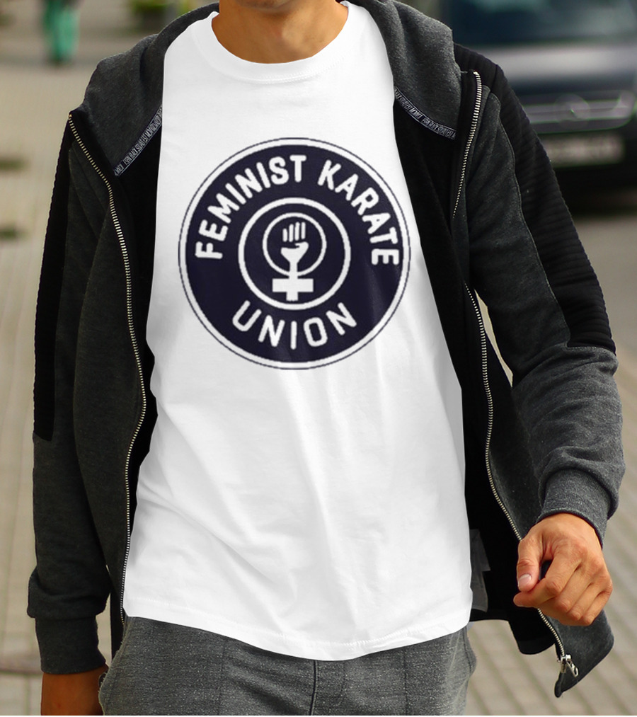 Feminist Karate Union Symbol With Raised Fist T-Shirt