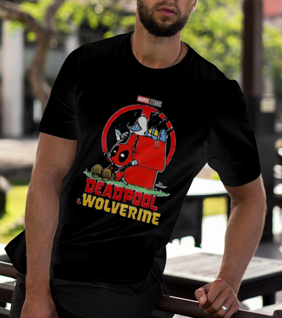 Marvel Studios Deadpool And Wolverine Peanuts Snoopy Crossover T-Shirt