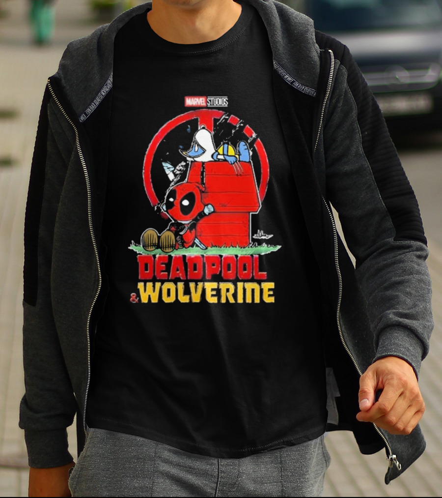 Marvel Studios Deadpool And Wolverine Peanuts Snoopy Crossover T-Shirt