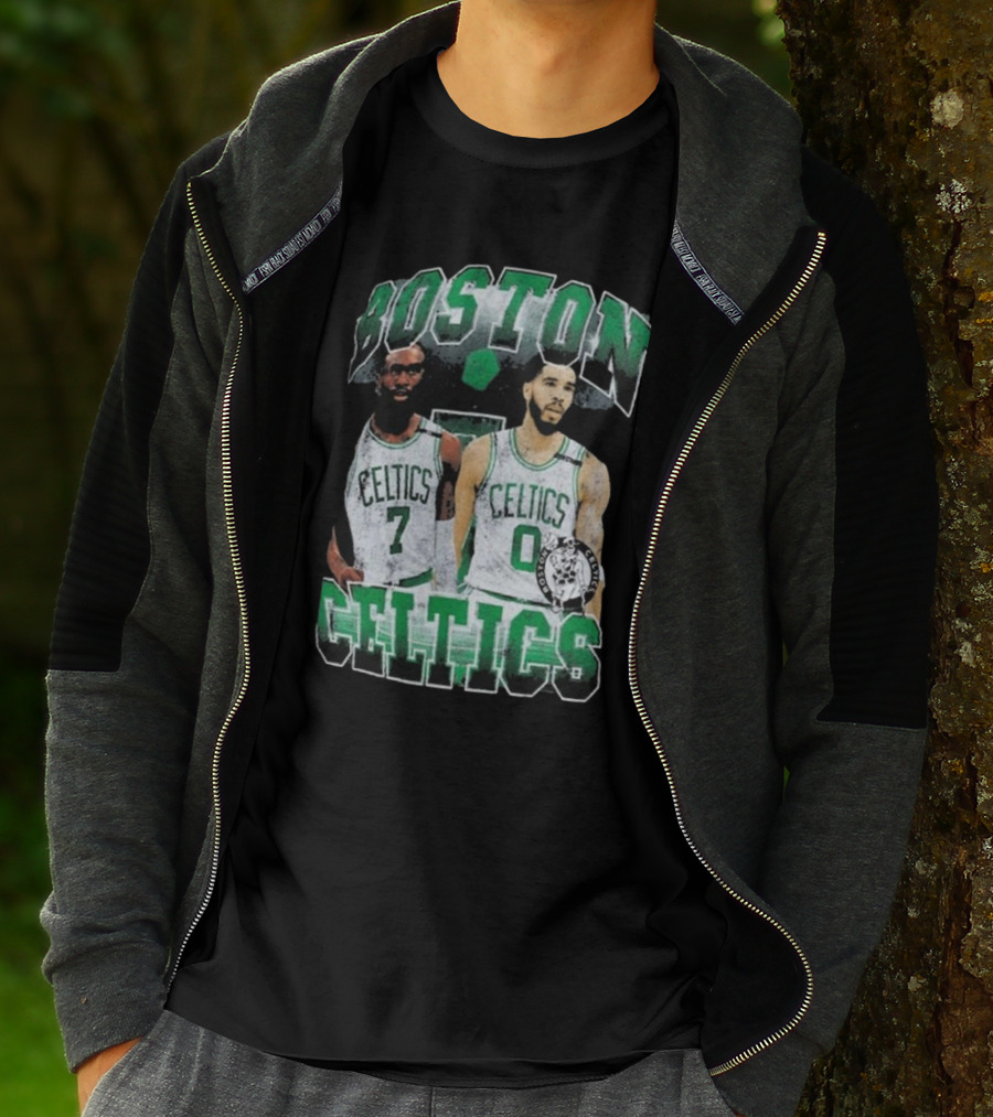 Boston Celtics Jayson Tatum Jaylen Brown Player Duo Vintage Basketball T-Shirt