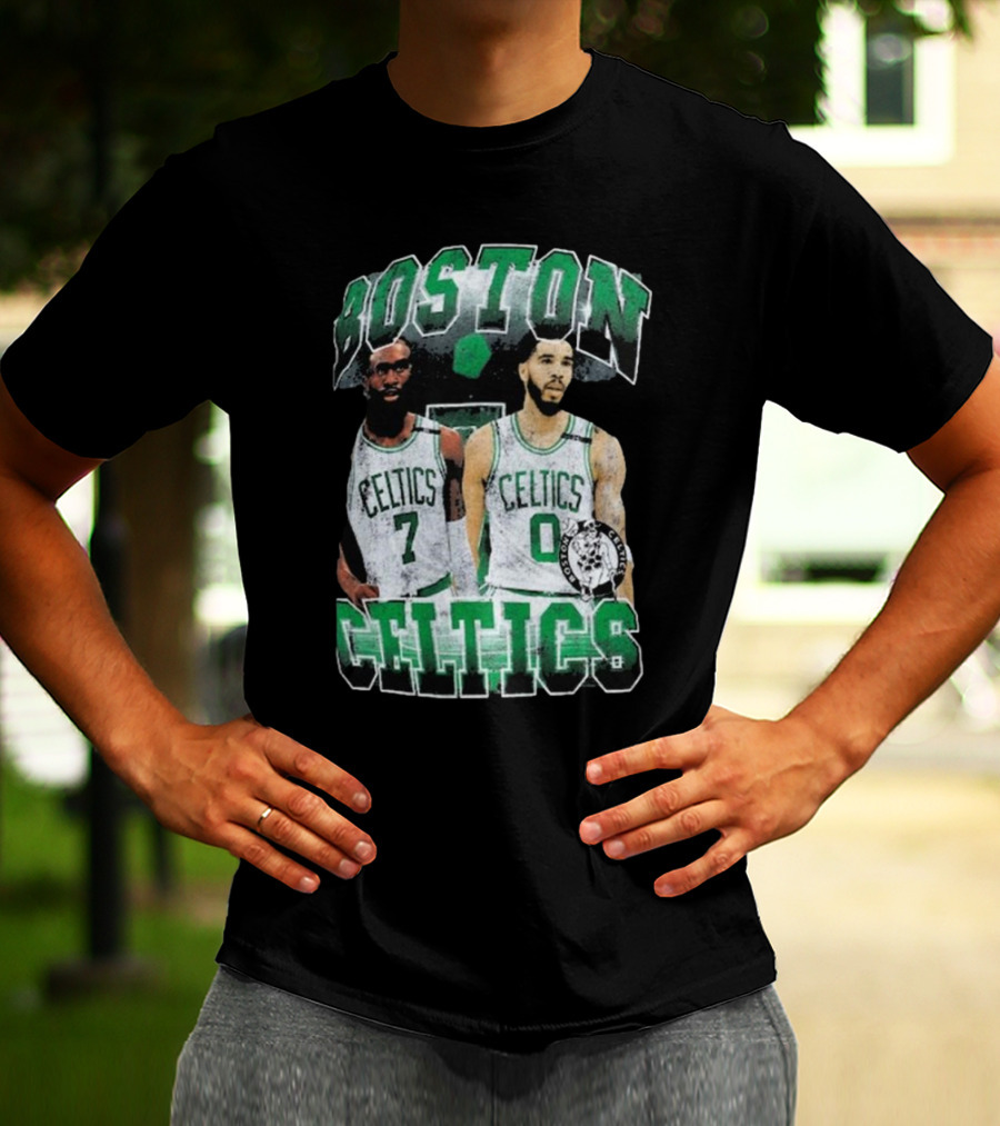 Boston Celtics Jayson Tatum Jaylen Brown Player Duo Vintage Basketball T-Shirt