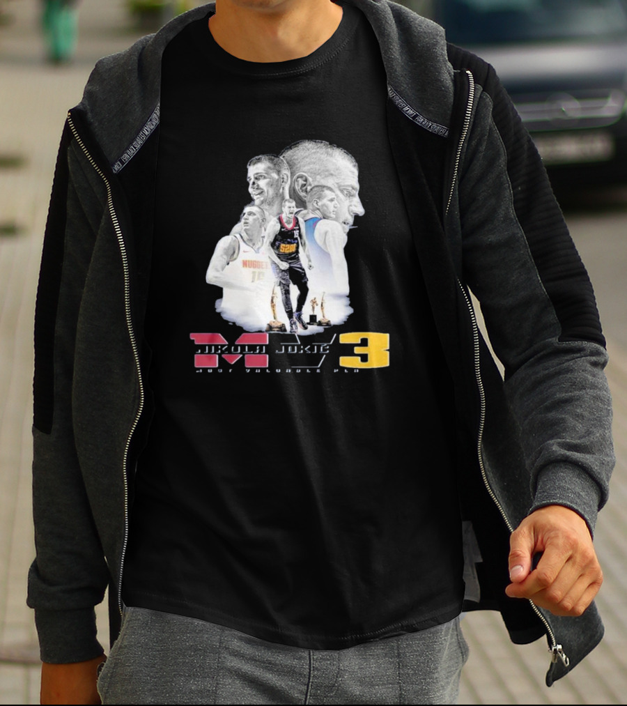 Nikola Jokic MVP 3 Basketball Star Denver Nuggets Most Valuable Player T-Shirt