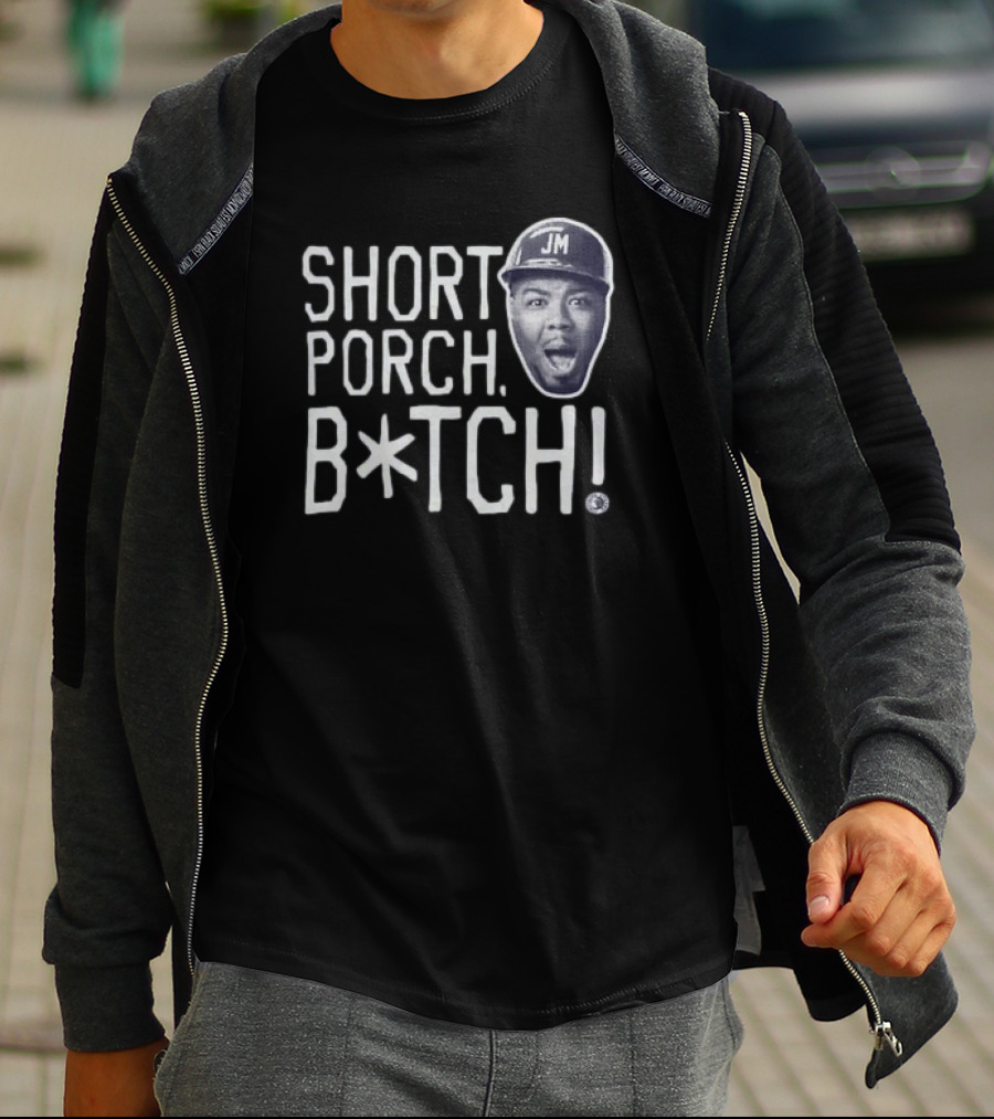 Short Porch B*tch JM Face Cap Expression T-Shirt