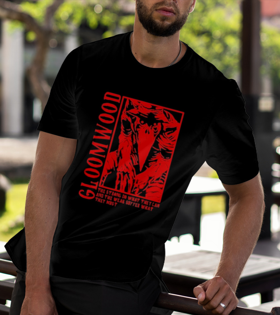 Gloomwood The Strong Do What They Can And The Weak Suffer What They Must Red Bird Mask T-Shirt