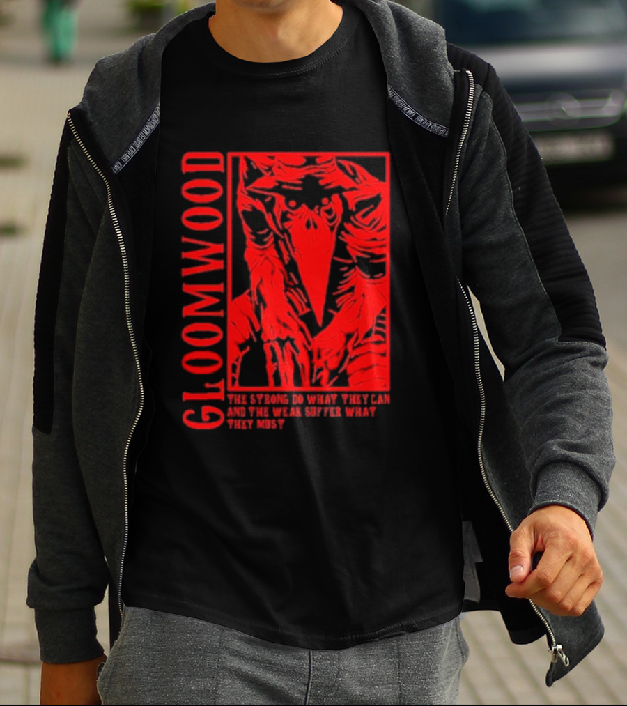 Gloomwood The Strong Do What They Can And The Weak Suffer What They Must Red Bird Mask T-Shirt