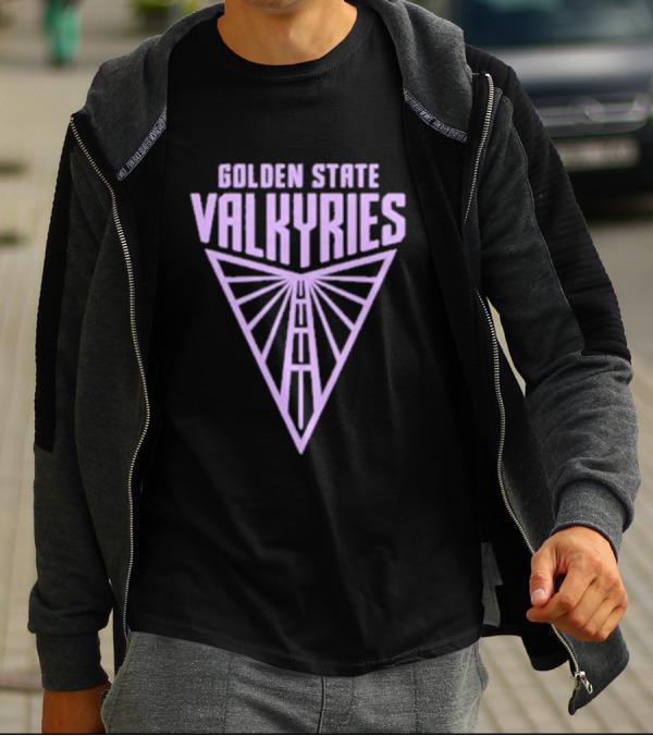 Golden State Valkyries Symbolic Emblem With Geometric T-Shirt