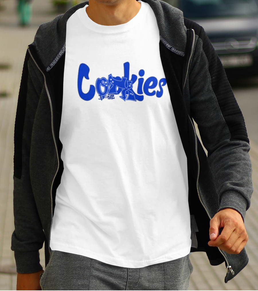 Cookies X Otxboyz Out Of The Box Graffiti Blue Streetwear Collaboration T-Shirt