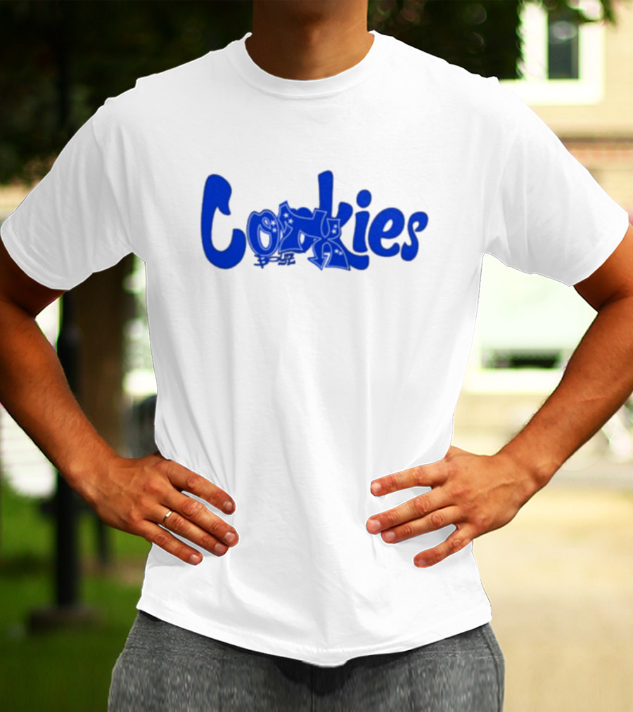 Cookies X Otxboyz Out Of The Box Graffiti Blue Streetwear Collaboration T-Shirt
