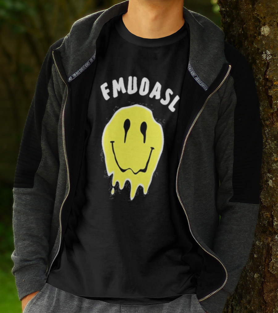 FMUOASL Dripping Smiley Face T-Shirt