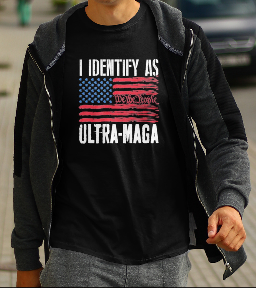 I Identify As Ultra Maga We The People Flag T-Shirt
