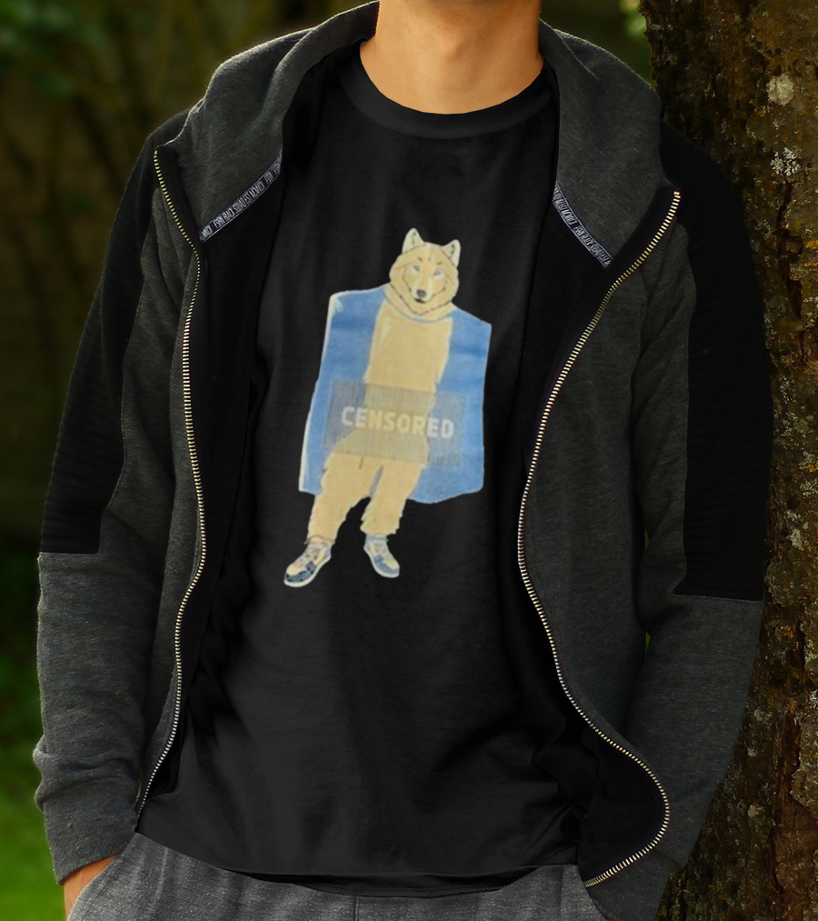 Lisan Jal Gaib Censored Wolf Retro Sneakers T-Shirt