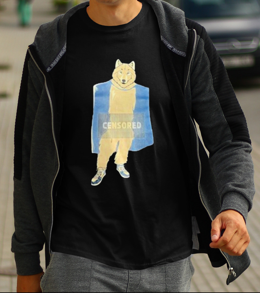 Lisan Jal Gaib Censored Wolf Retro Sneakers T-Shirt