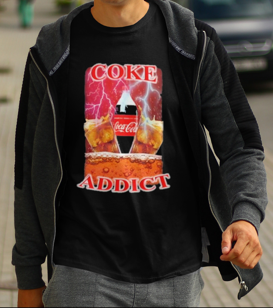 Coke Addict Orbital Clothing Coca-Cola Lightning Bubbles T-Shirt