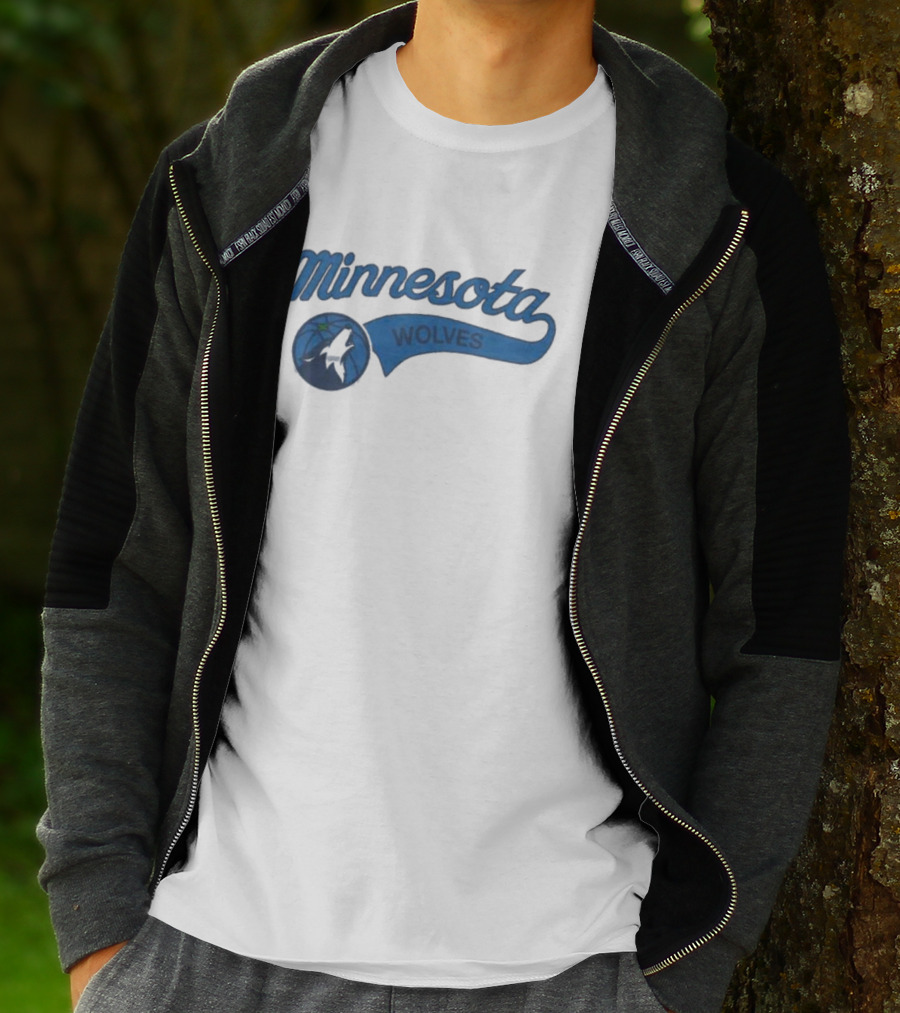 Minnesota Wolves Basketball Logo Script T-Shirt