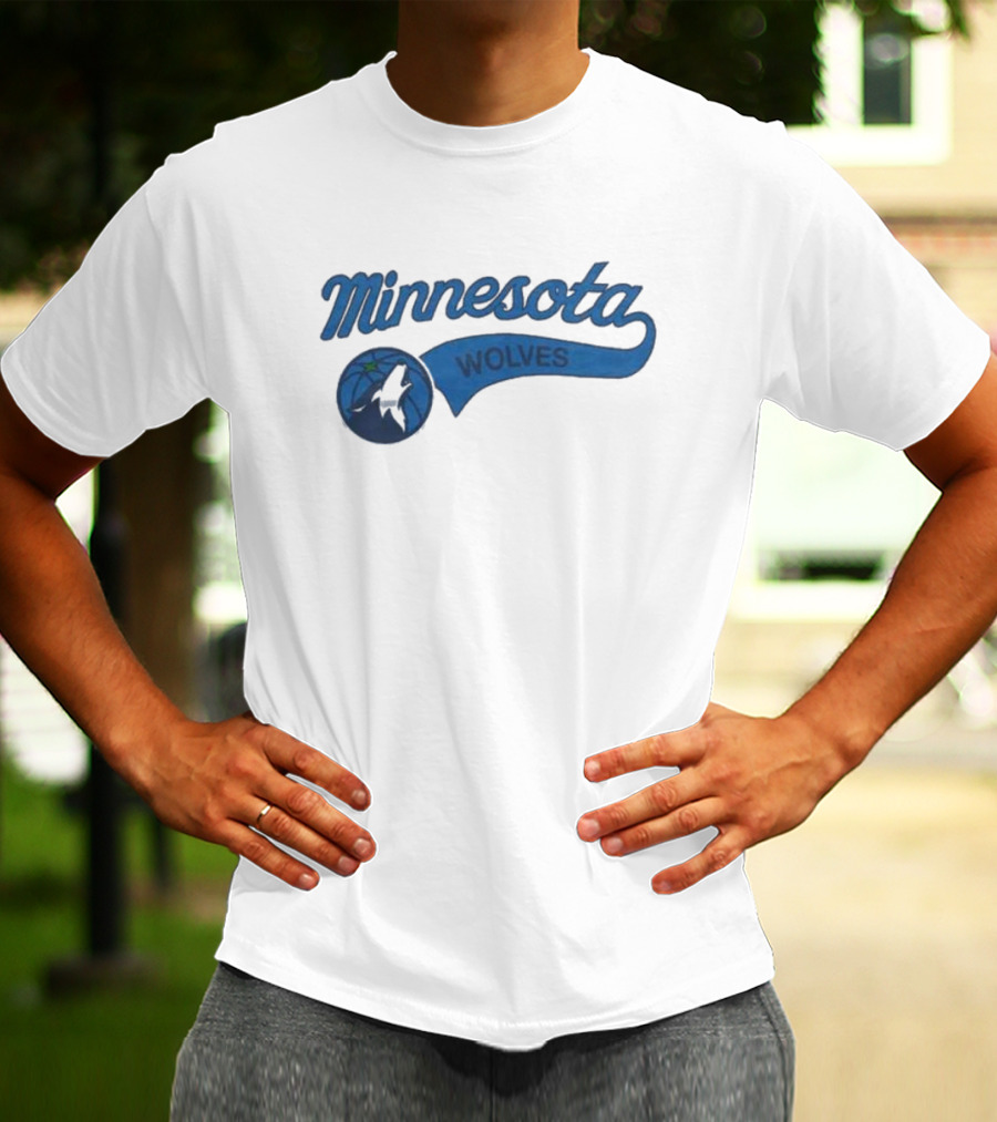 Minnesota Wolves Basketball Logo Script T-Shirt