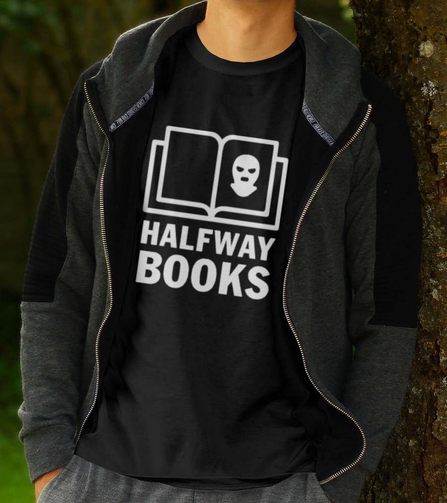Shea Serrano Halfway Books Open Book Mask T-Shirt