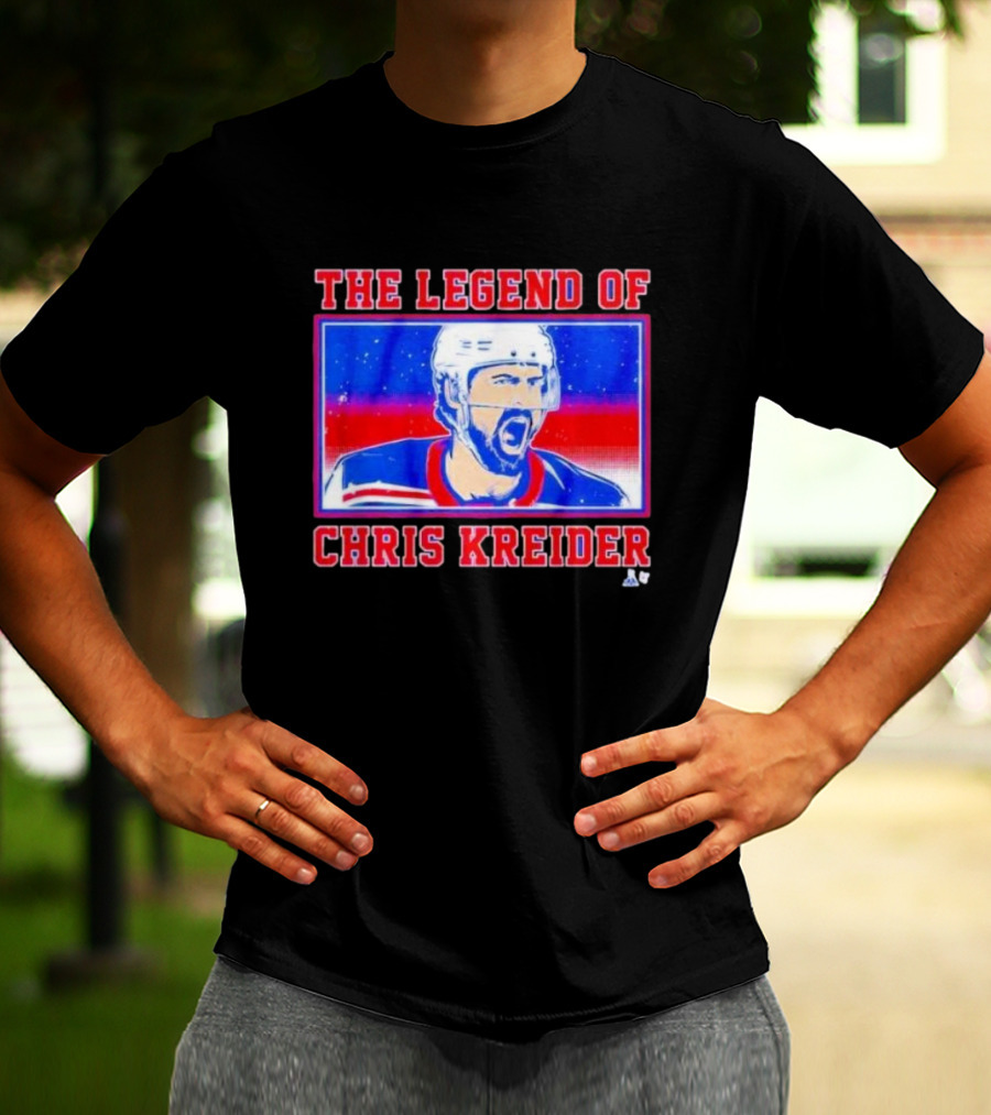 The Legend Of Chris Kreider Hockey Icon Burst T-Shirt