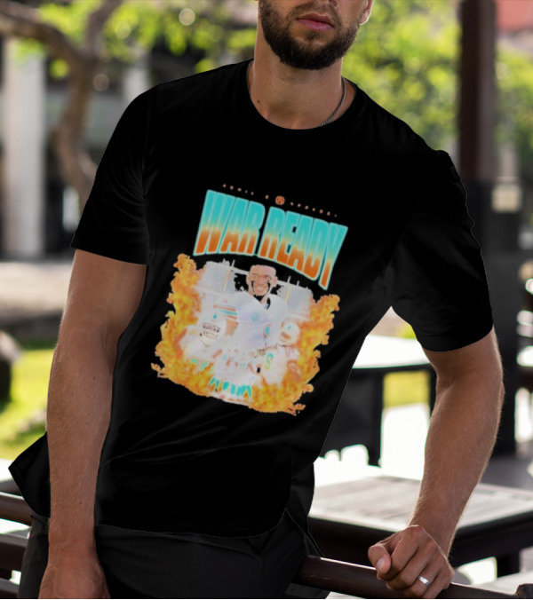 Waddle And Associates War Ready Miami Football Flame Burst T-Shirt