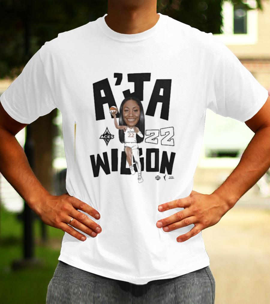 A'ja Wilson 22 Aces Playa Society T-Shirt