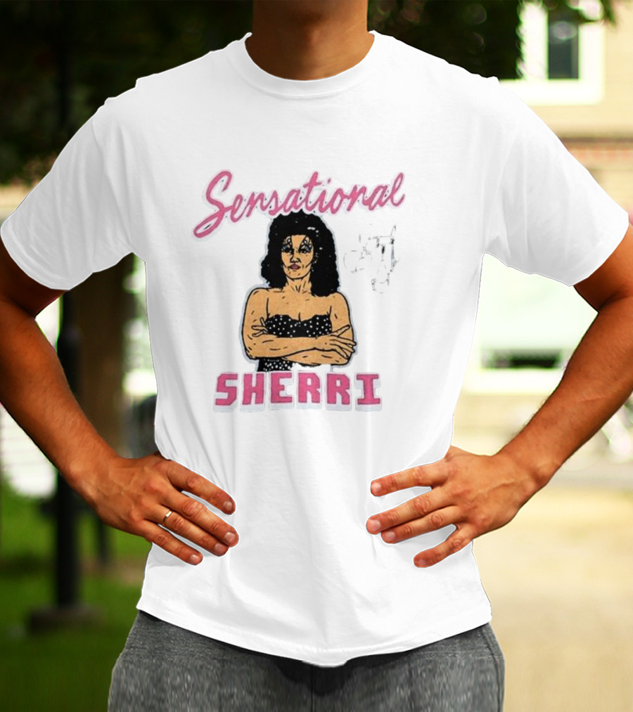 Sensational Sherri Retro Illustration Wrestling T-Shirt